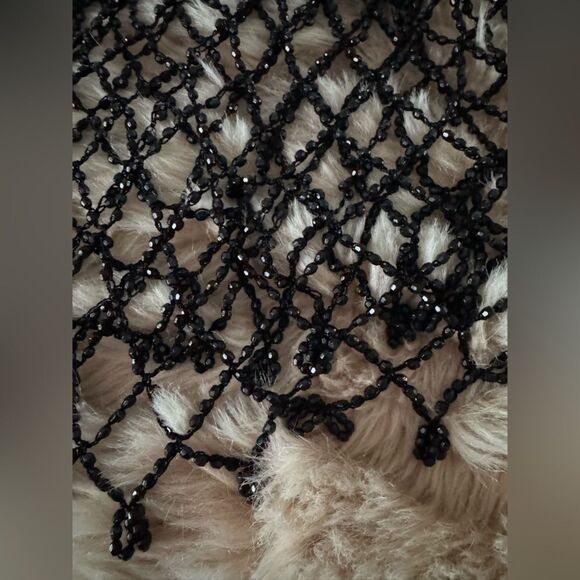 Free People 'Lil Somethin' Beaded Capelet One Size BLACK - Picture 3 of 7